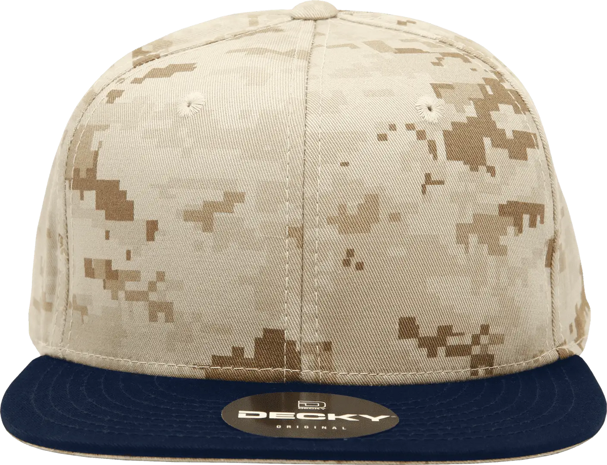 Decky 1047 Digital Camo Snapback Cap - Navy Desert - one Size Fits Most