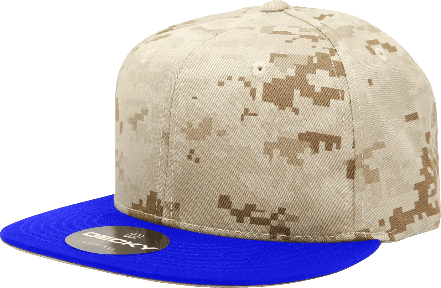 Decky 1047 Digital Camo Snapback Cap - Royal Desert