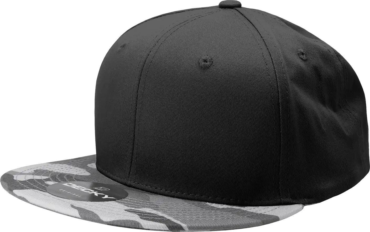 Decky 1047 Digital Camo Snapback Cap - Urban Black - one Size Fits Most