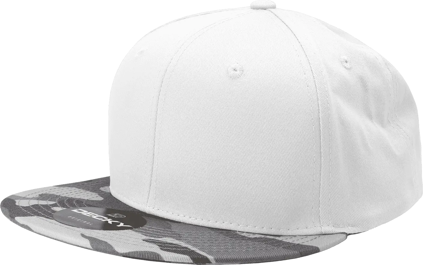 Decky 1047 Digital Camo Snapback Cap - Urban White