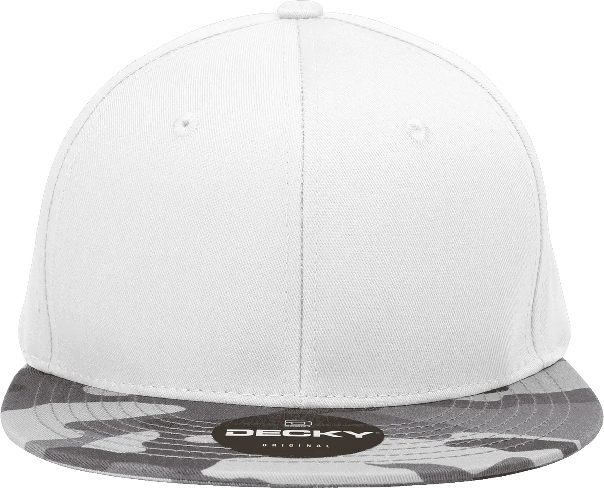 Decky 1047 Digital Camo Snapback Cap - Urban White - one Size Fits Most