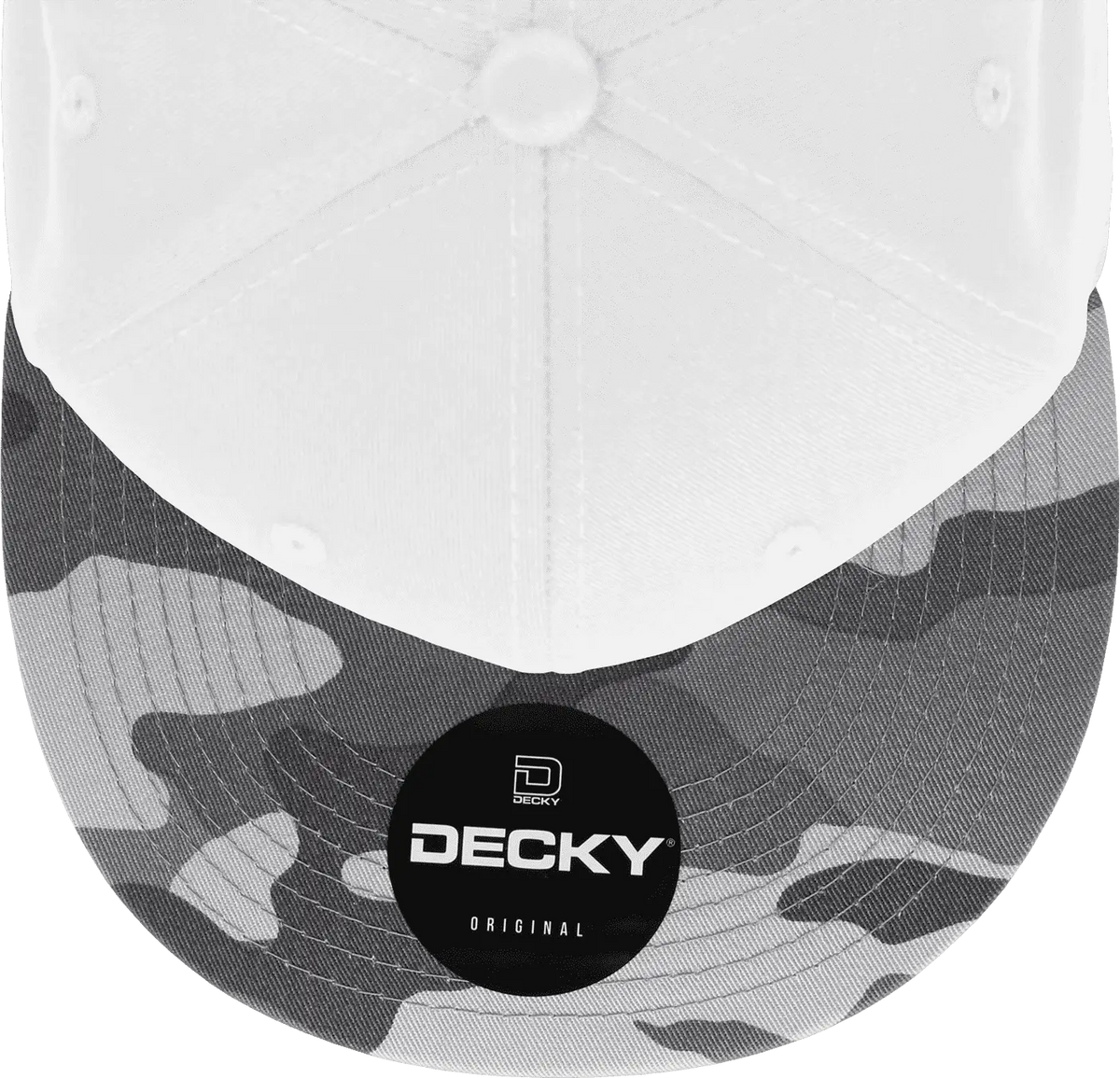 Decky 1047 Digital Camo Snapback Cap - Urban White - one Size Fits Most