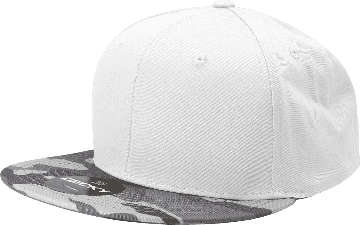 Decky 1047 Digital Camo Snapback Cap - Urban White - one Size Fits Most