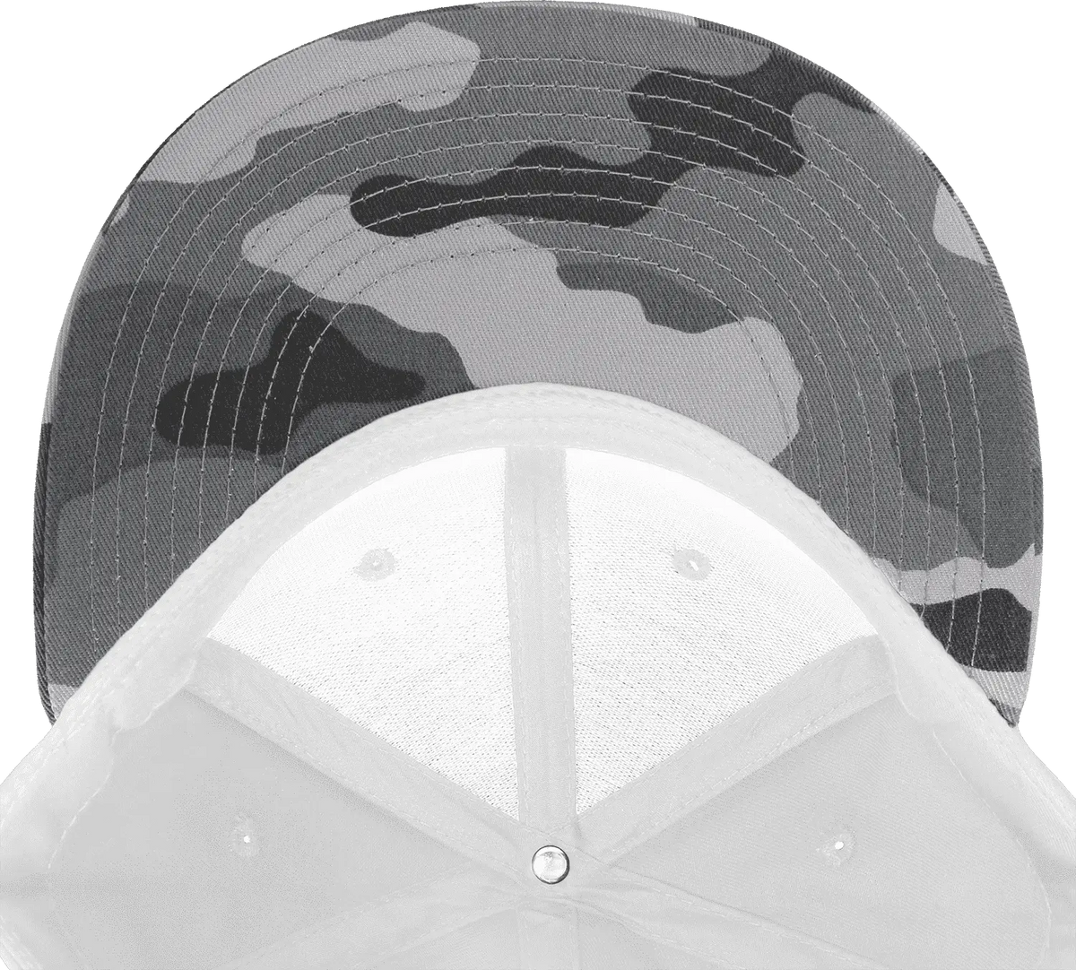 Decky 1047 Digital Camo Snapback Cap - Urban White - one Size Fits Most