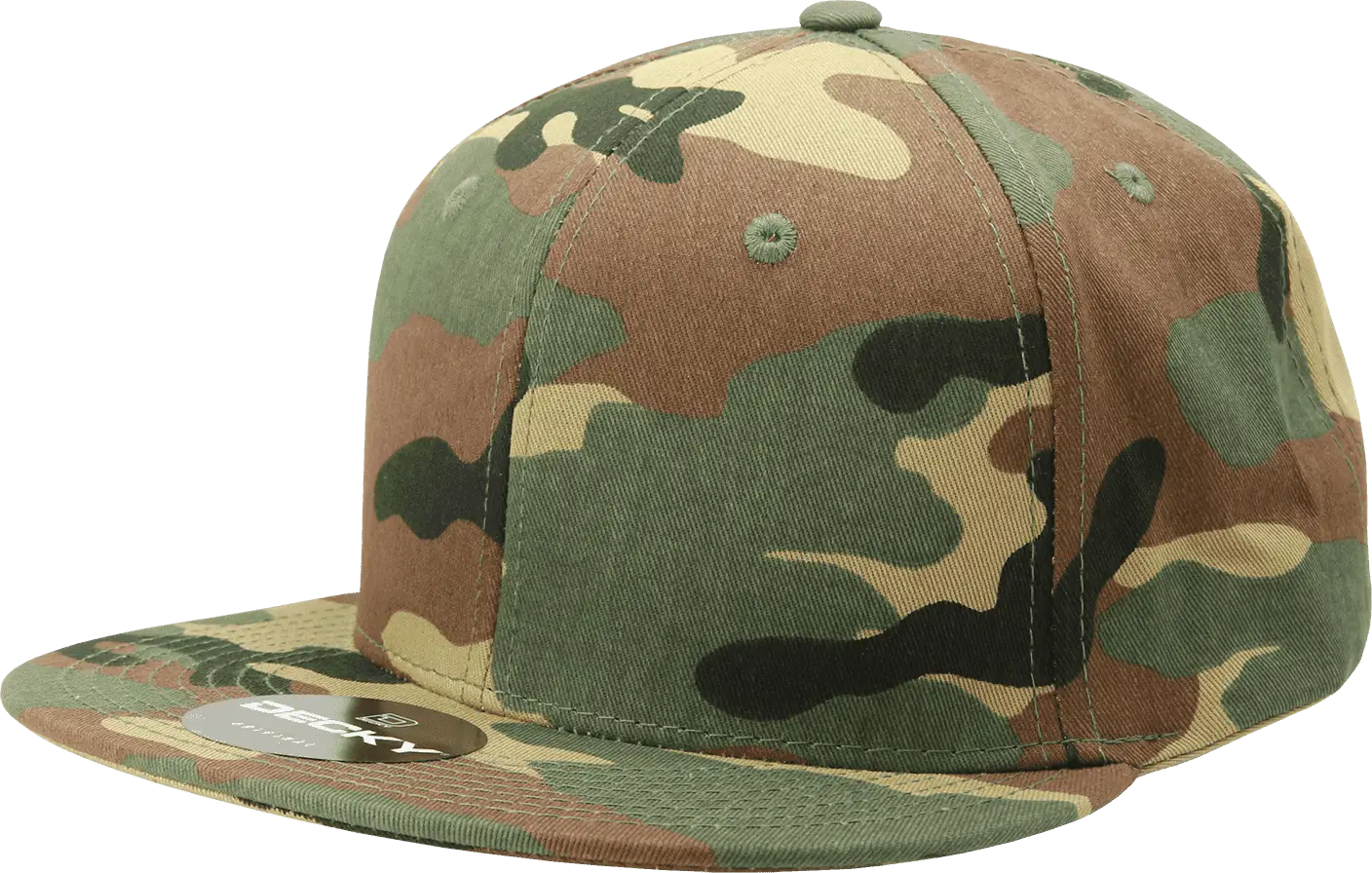Decky 1047 Digital Camo Snapback Cap - Woodland