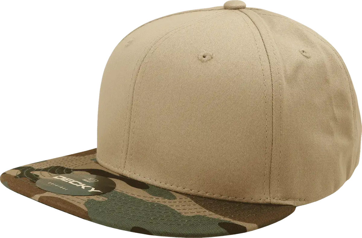 Decky 1047 Digital Camo Snapback Cap - Woodland Khaki - one Size Fits Most