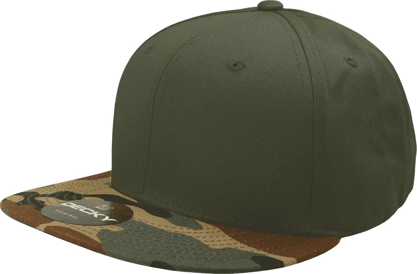 Decky 1047 Digital Camo Snapback Cap - Woodland Olive