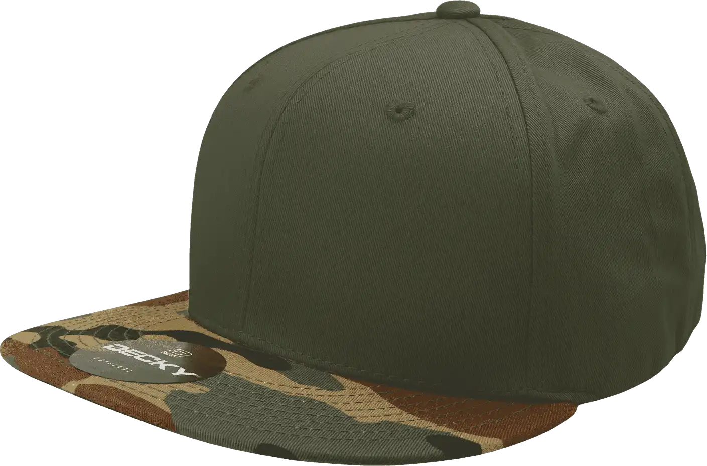 Decky 1047 Digital Camo Snapback Cap - Woodland Olive - one Size Fits Most