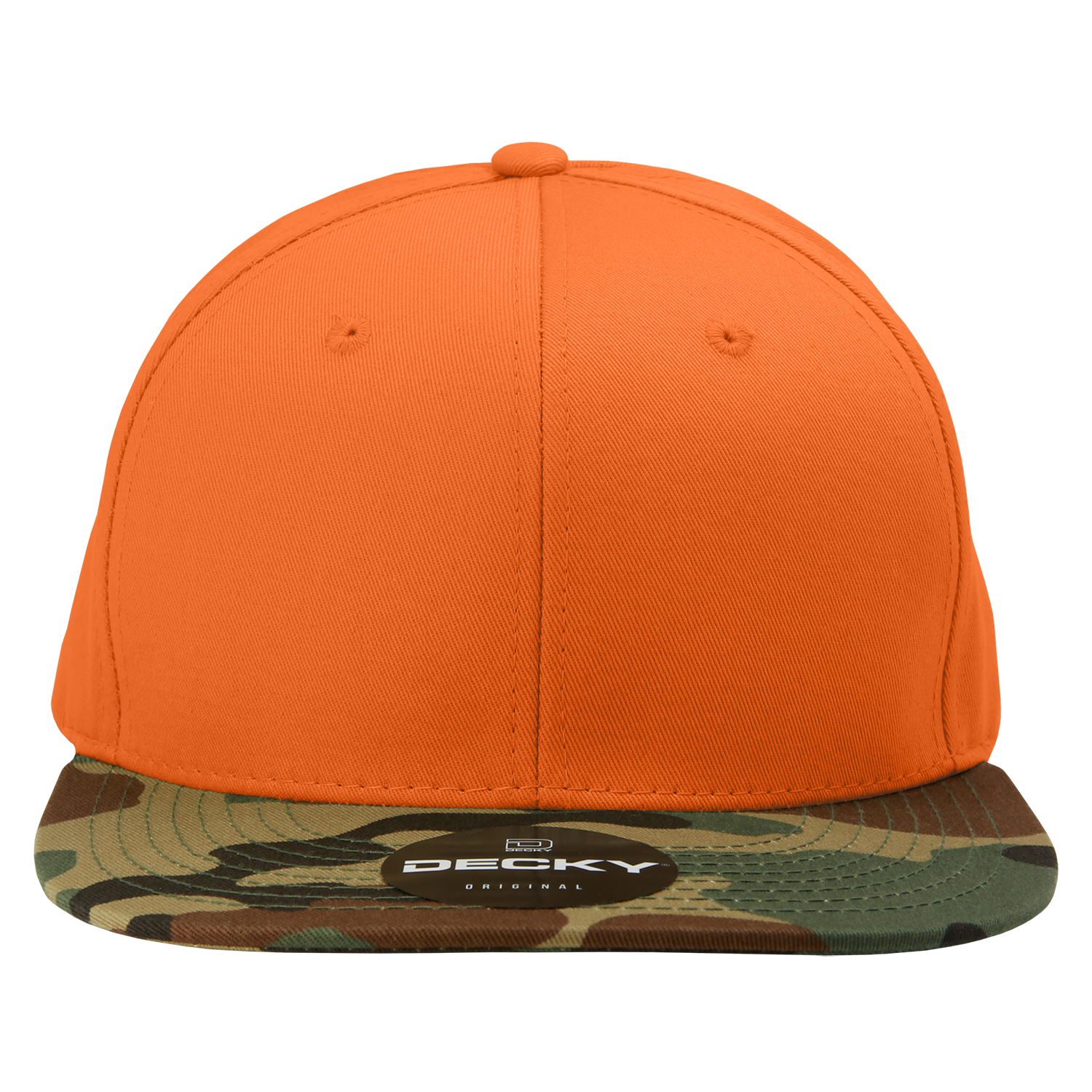 Decky 1047 Digital Camo Snapback Cap - Woodland Orange