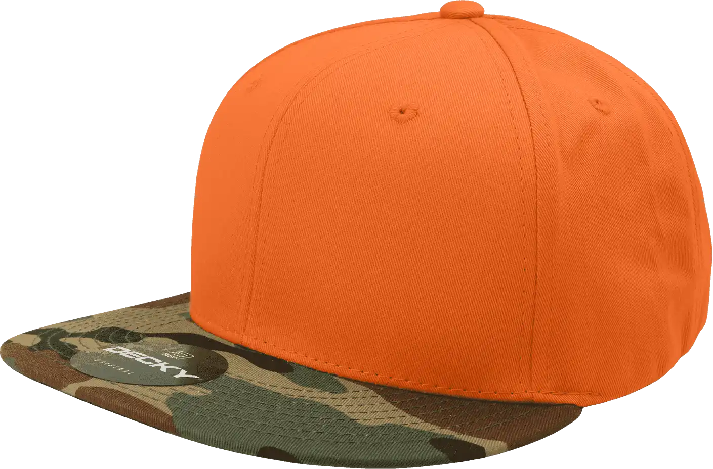Decky 1047 Digital Camo Snapback Cap - Woodland Orange - one Size Fits Most