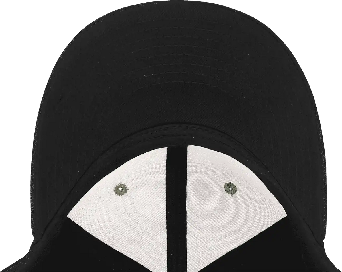 Decky 1048 Camo Curve Bill Baseball Cap Black Woodland / one Size Fits Most