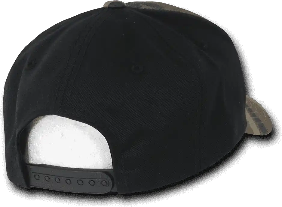 Decky 1048 Camo Curve Bill Baseball Cap - Woodland Black - Muti-color / one Size Fits Most