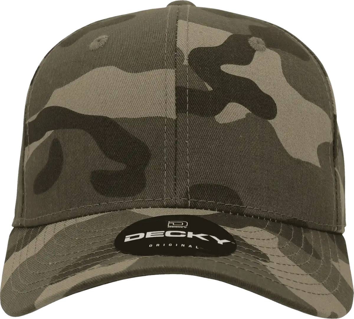 Decky 1048 Camo Curve Bill Baseball Cap Woodland / one Size Fits Most