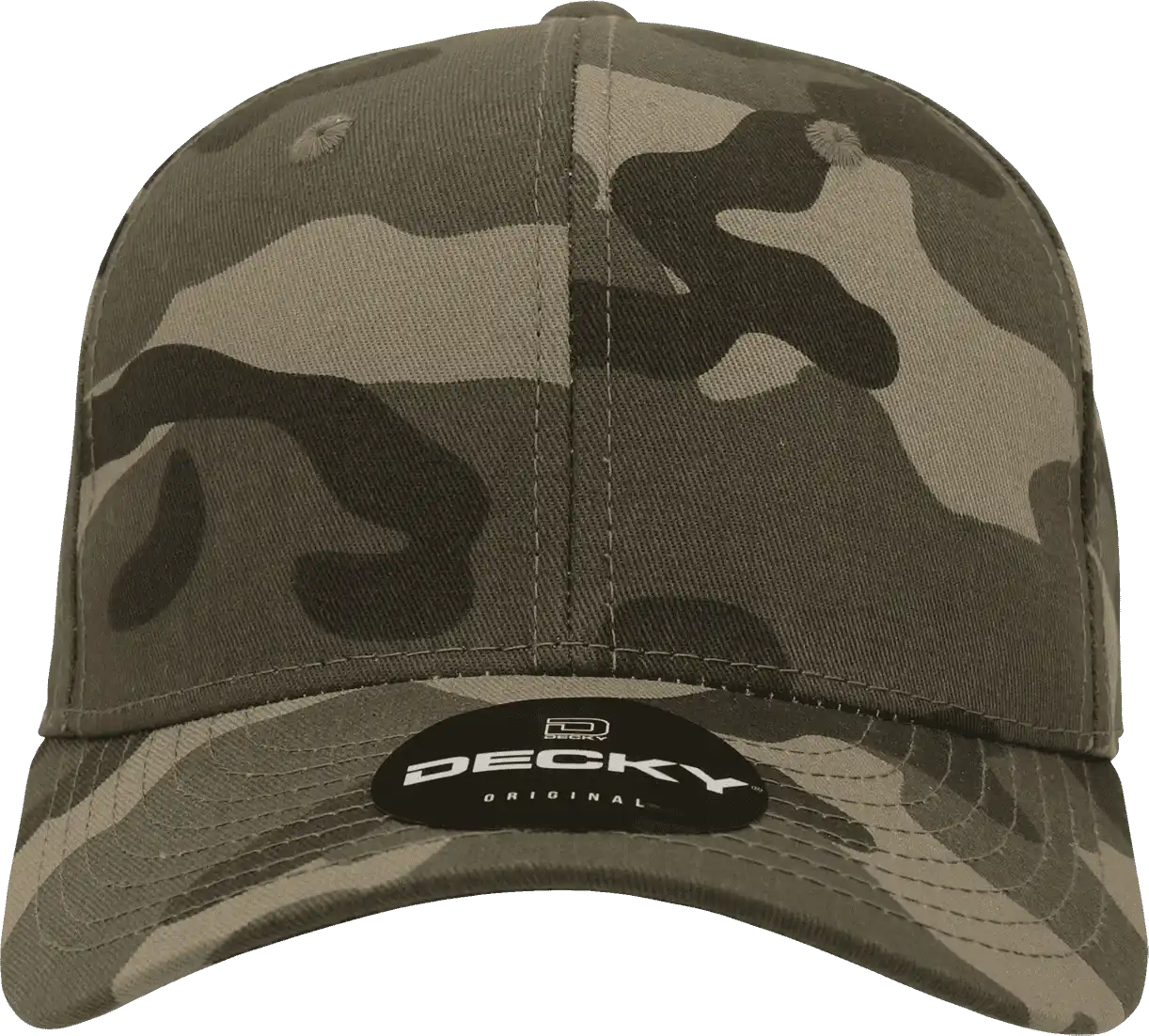 Decky 1048 Camo Curve Bill Baseball Cap - Woodland - one Size Fits Most