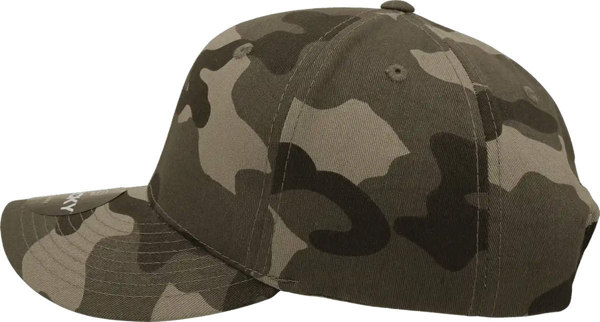 Decky 1048 Camo Curve Bill Baseball Cap Woodland / one Size Fits Most