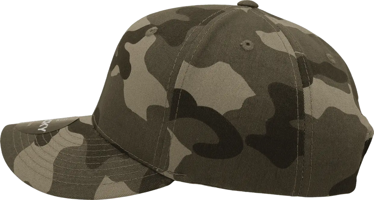 Decky 1048 Camo Curve Bill Baseball Cap - Woodland - one Size Fits Most