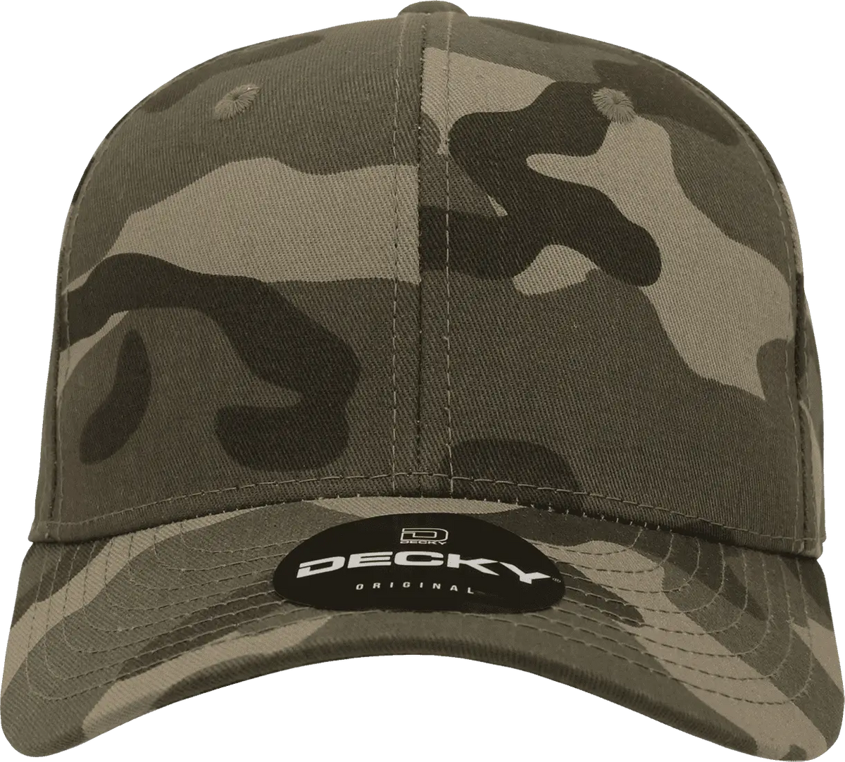 Decky 1048 Camo Curve Bill Baseball Cap - Woodland - one Size Fits Most