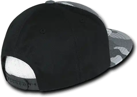 Decky 1049 Camo Cotton Snapback Cap Urban Black / one Size Fits Most
