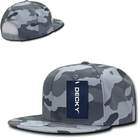 Decky 1049 Camo Cotton Snapback Cap - Urban - one Size Fits Most