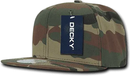 Decky 1049 Camo Cotton Snapback Cap - Woodland
