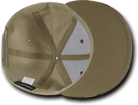 Decky 1049 Camo Cotton Snapback Cap Woodland Khanki / one Size Fits Most