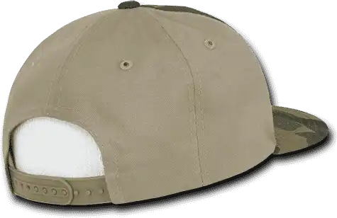 Decky 1049 Camo Cotton Snapback Cap Woodland Khanki / one Size Fits Most