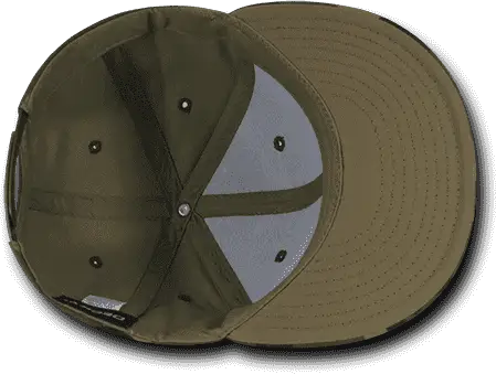 Decky 1049 Camo Cotton Snapback Cap - Woodland Olive