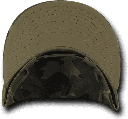 Decky 1049 Camo Cotton Snapback Cap - Woodland Olive