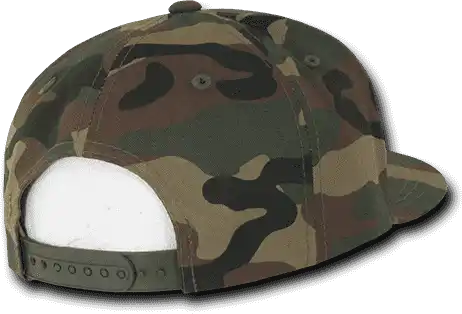 Decky 1049 Camo Cotton Snapback Cap - Woodland Olive - one Size Fits Most