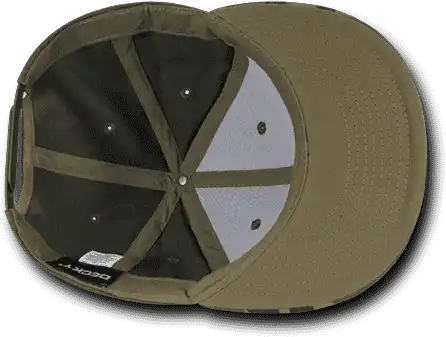 Decky 1049 Camo Cotton Snapback Cap - Woodland Olive - one Size Fits Most