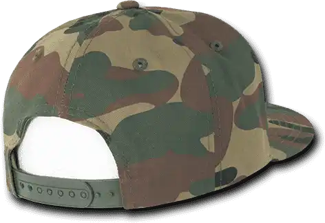 Decky 1049 Camo Cotton Snapback Cap Woodland / one Size Fits Most