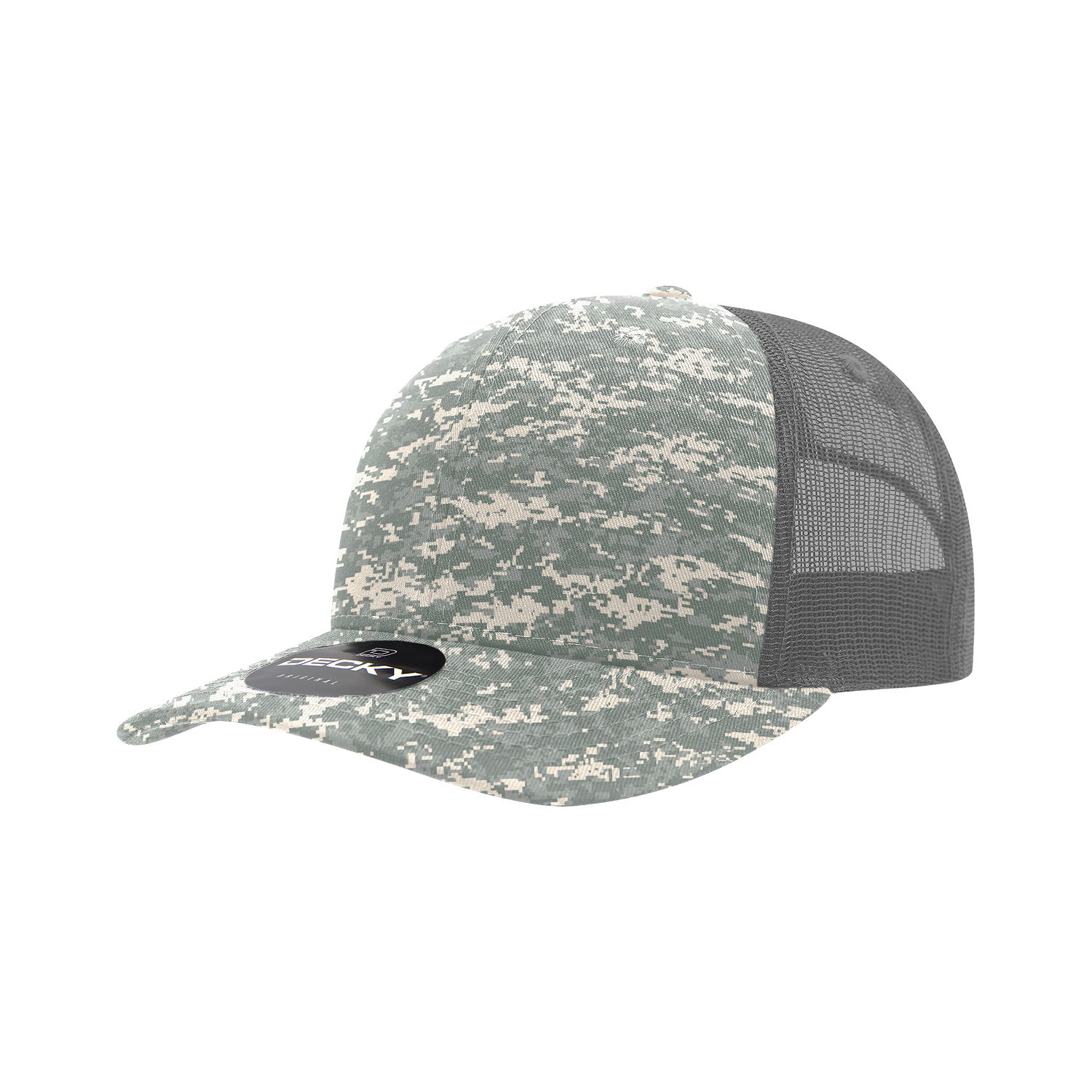 Decky 1054 Cotton Curve Billl Trucker Cap - Acu Dark Grey (rip-stop)