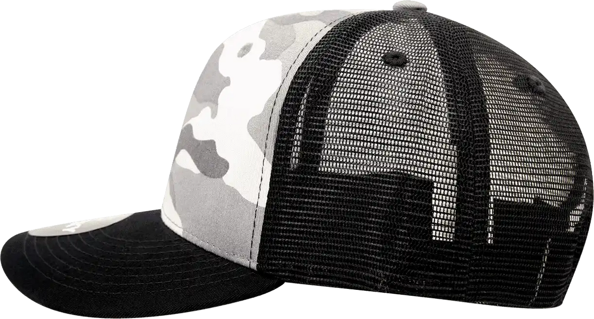 Decky 1054 Cotton Curve Billl Trucker Cap Black Urban Camo / one Size Fits Most