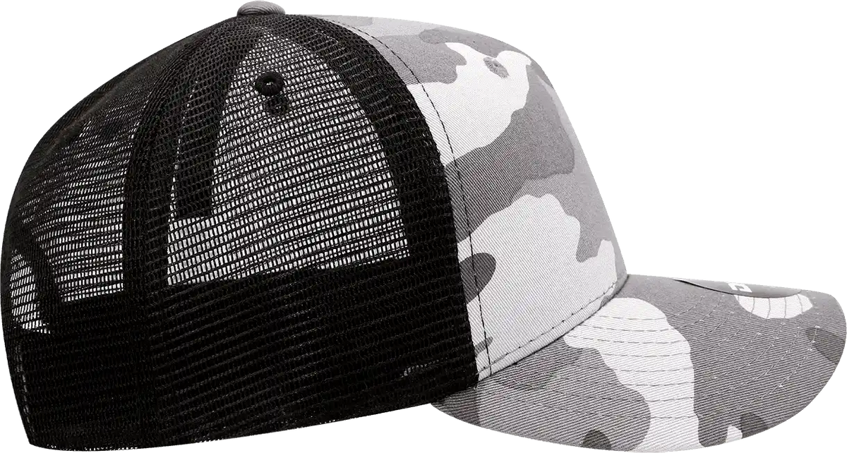 Decky 1054 Cotton Curve Billl Trucker Cap Black Urban Camo / one Size Fits Most
