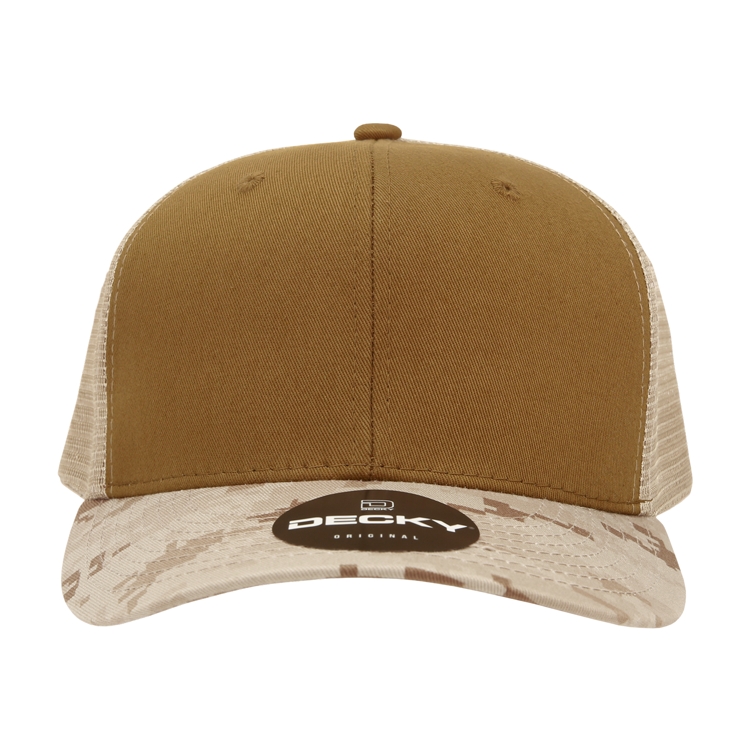 Decky 1054 Cotton Curve Billl Trucker Cap - D.digital Coyote Khaki