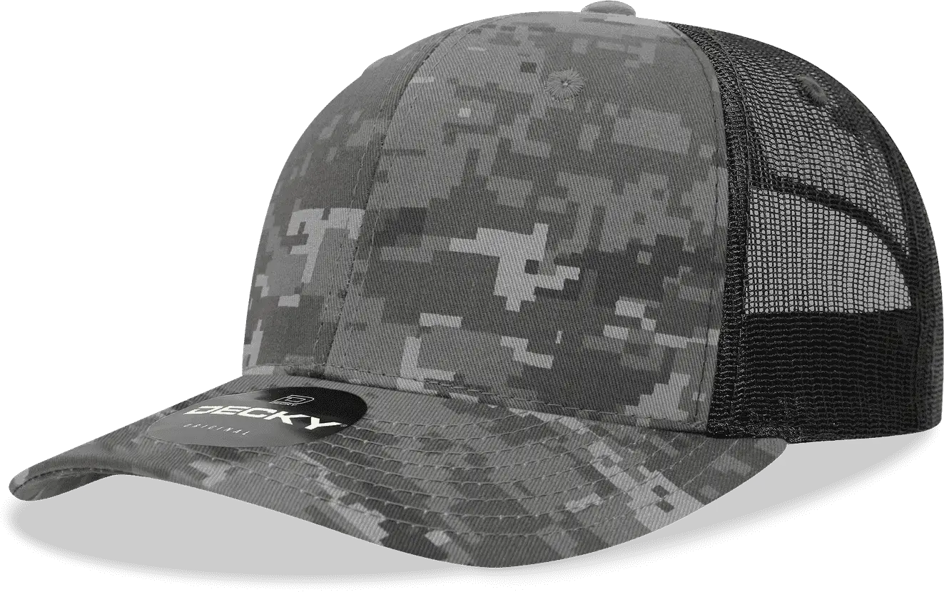 Decky 1054 Cotton Curve Billl Trucker Cap - Ntg Camo