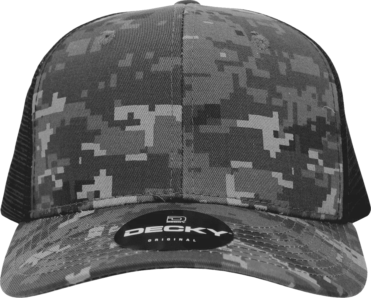 Decky 1054 Cotton Curve Billl Trucker Cap - Ntg Camo
