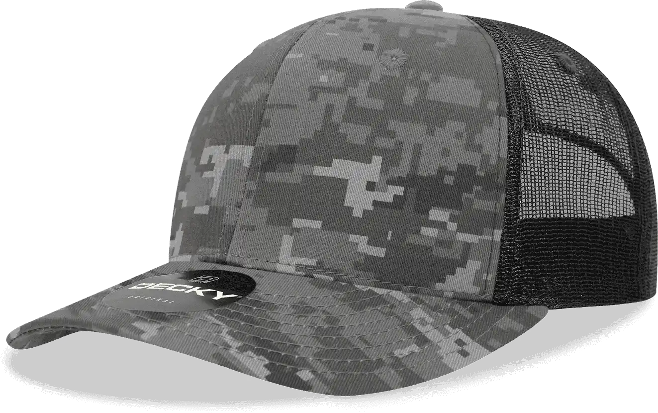 Decky 1054 Cotton Curve Billl Trucker Cap Ntg Camo / one Size Fits Most