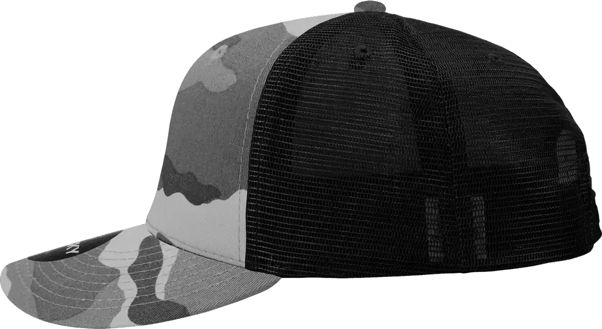 Decky 1054 Cotton Curve Billl Trucker Cap Urban Camo Black / one Size Fits Most