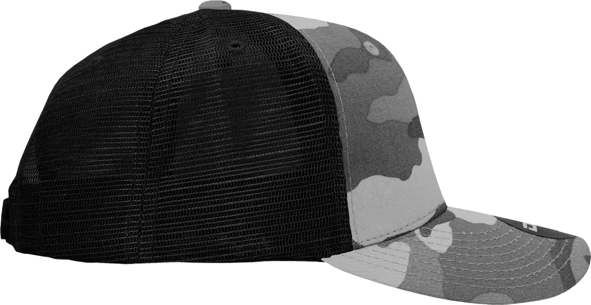 Decky 1054 Cotton Curve Billl Trucker Cap Urban Camo Black / one Size Fits Most