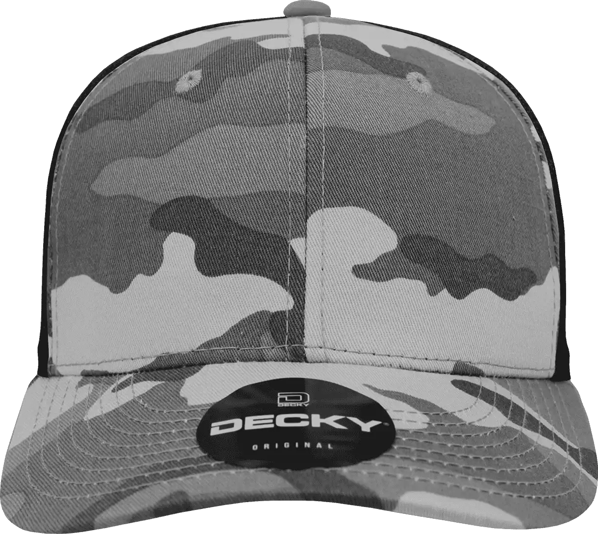 Decky 1054 Cotton Curve Billl Trucker Cap - Urban Camo Black - one Size Fits Most
