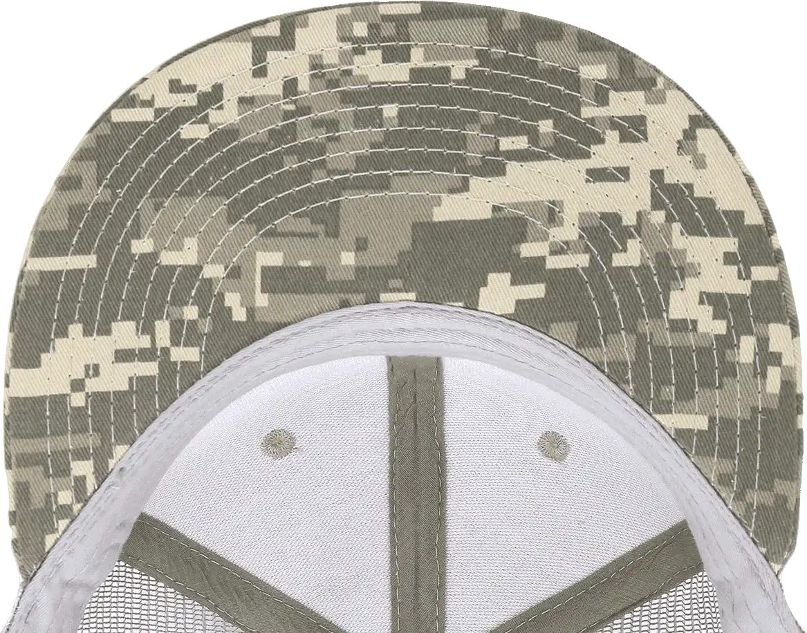 Decky 1055 Camo Flat Bill Trucker Cap - Army Digicam Gray - one Size Fits Most