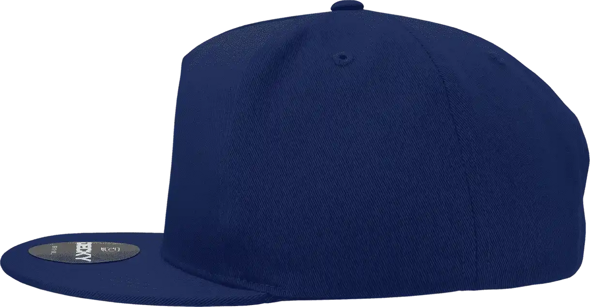 Decky 1064 5 Panel Cotton Flat Bill Snapback Cap Navy / one Size Fits Most