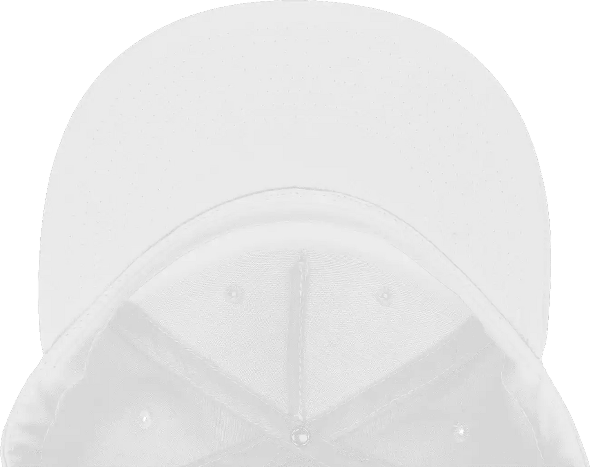 Decky 1064 5 Panel Cotton Flat Bill Snapback Cap - White - one Size Fits Most