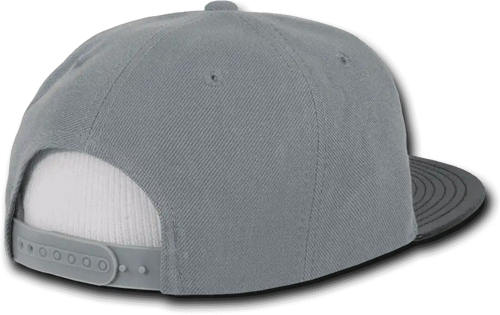 Decky 1071 Acrylic/vinyl Snapback Cap - Gray Black - one Size Fits Most