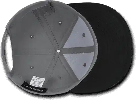 Decky 1071 Acrylic/vinyl Snapback Cap - Gray Black - one Size Fits Most