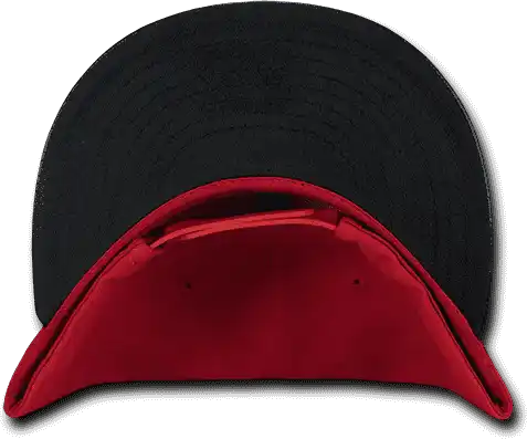 Decky 1071 Acrylic/vinyl Snapback Cap Red Black / one Size Fits Most