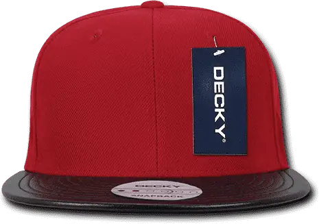 Decky 1071 Acrylic/vinyl Snapback Cap - Red Black - one Size Fits Most