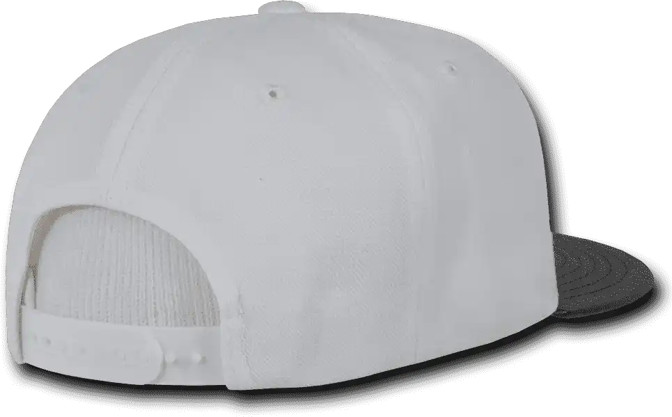 Decky 1071 Acrylic/vinyl Snapback Cap - White Black - one Size Fits Most