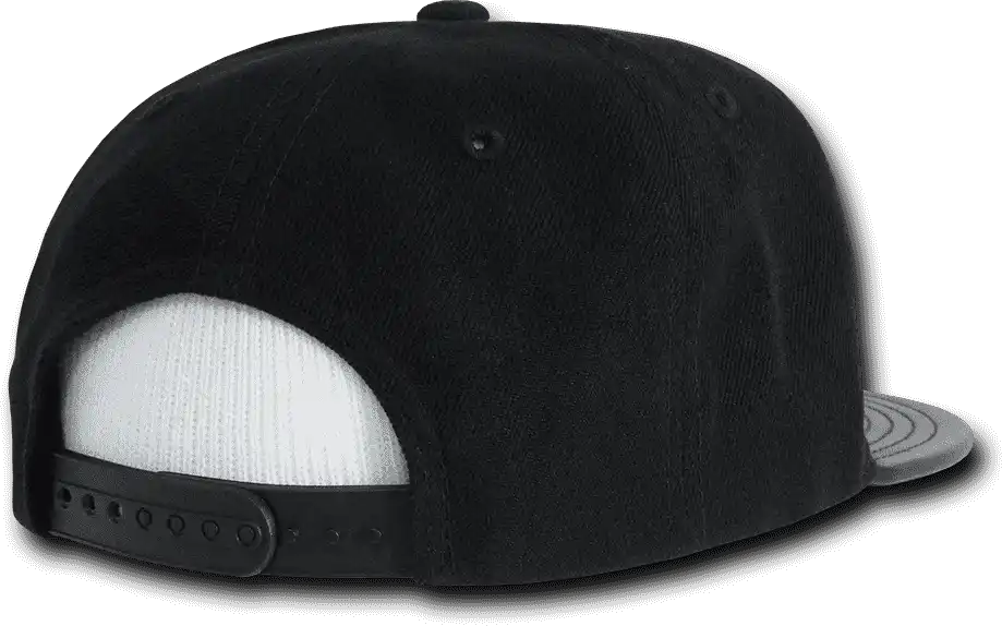 Decky 1071 Vinyl Brim Snapback Cap Black / one Size Fits Most